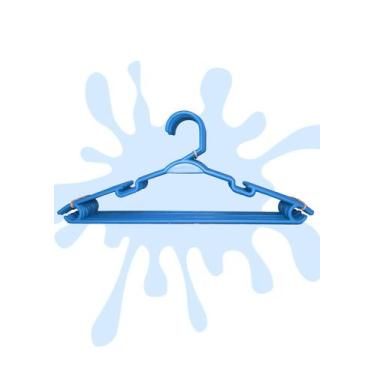 Imagem de Kit 250 unidades cabides infantis Azul. - JF.INDUSTRIA