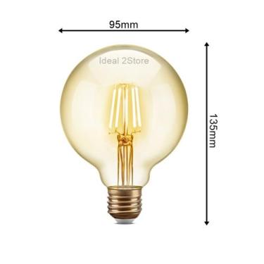Imagem de Lâmpada G95 Filamento LED 4W Bivolt 2200K Âmbar Elgin