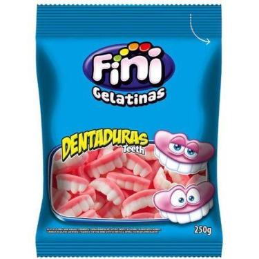 Imagem de Bala Gelatina Dentadura 250g - Fini, 1 unidade, Morango e framboesa