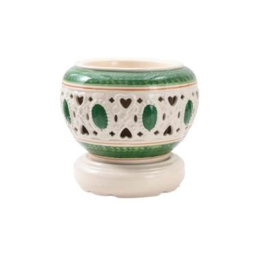 Imagem de Vasos de plantas Vaso de flores hidropônico criativo estilo chinês com bandeja oca, vaso cerâmica alta temperatura, sem furos(Grande)