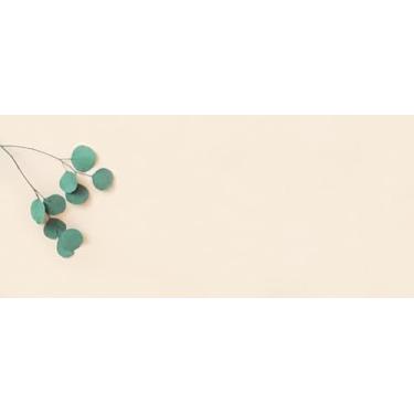 Imagem de Quadro Decorativo com Estampa Desk Eucalyptus Branches Beige Place Text 30 x 30 Papel 2 unidades