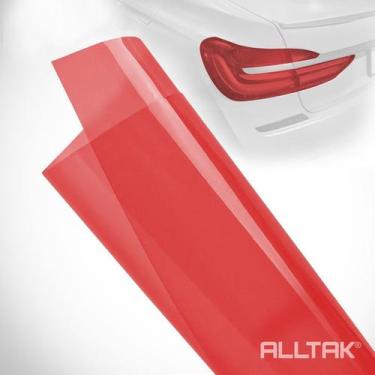 Imagem de Adesivo Vinilico Automotivo Proteção Farol Vermelho 1mX46cm - BRA Ades