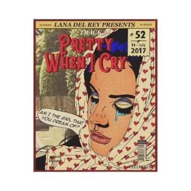 Imagem de Pôster De Arte De Parede Black Pink Lana Del Rey, Mural Da Cantora Liz