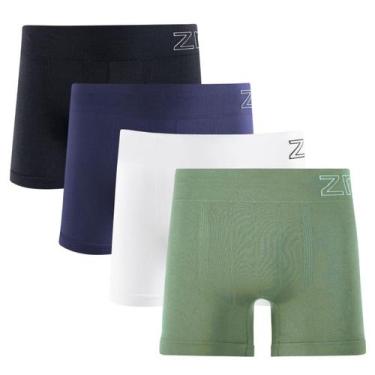 Imagem de Kit 4 Cueca Boxer Masculina Microfibra Sem Costura Zee Rucci Premium -