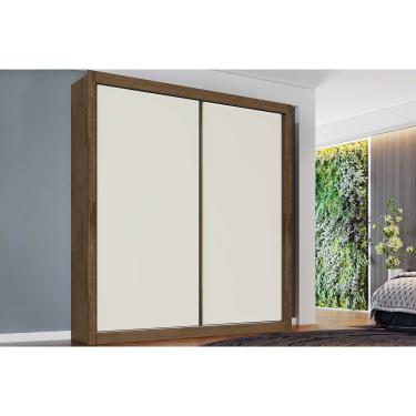 Imagem de Guarda Roupa 2 Portas e 4 Gavetas Zurique Flex Brauna/Brauna ou Off White - Europa