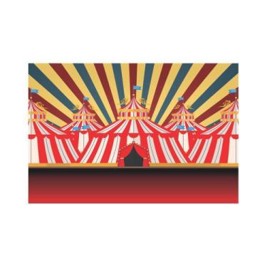 Imagem de Painel de Lona Circo Tendas e Bandeiras - Fabrika de Festa, 300x170cm