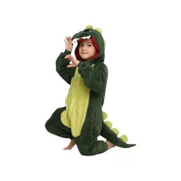 Imagem de Macacão de lã polar, pijama e fantasia, dinossauro, menino - Lightbek 