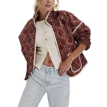 Imagem de Jaqueta Omoone Cropped acolchoada acolchoada, casaco de lã, casaco fem