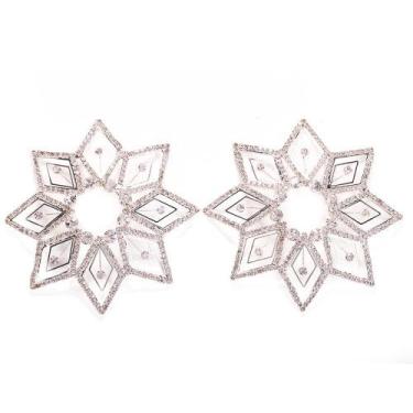 Imagem de Pastéis para mamilos MOSSTYUS Sexy Strass Crystal Jewel Silver