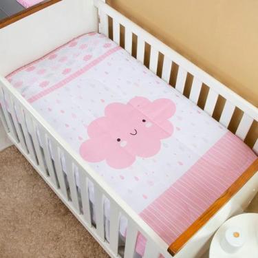 Imagem de Edredom Berço Americano Enxoval Bebê Menina Chuvinha De Amor - Carinha