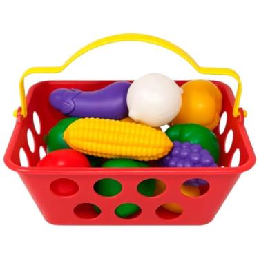 Imagem de Cesta de Brinquedo com Frutas e Legumes para Crianças