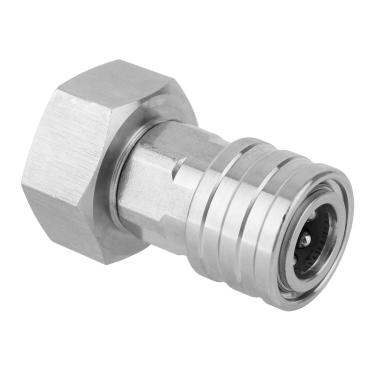 Imagem de Fukaisu Adaptador Mangueira Jardim para Lavadora Alta Pressão, Conector Aço Inoxidável Conexão Rápida de 3/4" GHT a 1/4" Lavadora de Alta Pressão Lavagem Carros Acessórios para Bicos e Pulverizadores