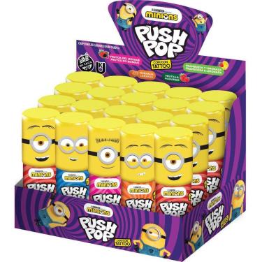 Imagem de Doce Minions Push Pop Display Com 20