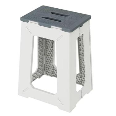 Imagem de Assento dobrável para cadeira de chuveiro, banco antiderrapante de 45 cm de altura para idosos ou idosos (cinza para cadeira)