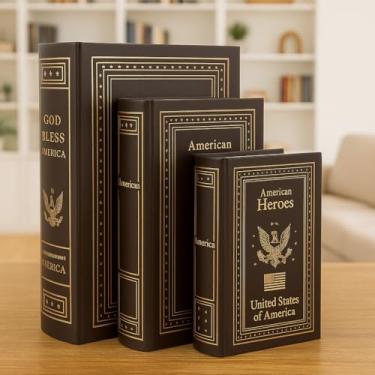 Imagem de COFRE TIPO LIVRO FAKE KIT COM 3 COFRE ORGANIZADOR PORTA JOIAS DOCUMENTOS OBJETOS VINTAGE RETRO ARMAZENAMENTO SECRETO MADEIRA DECORATIVO