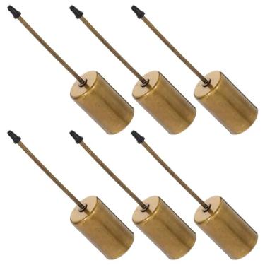 Imagem de Ciieeo 6 peças de castiçais de metal, copo de vela cônica com inserção de ponta, suporte de ferro dourado para decoração de árvore de Natal, decoração de mesa de festa de festival