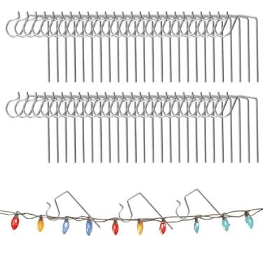 Imagem de 50un. Ganchos de Calha para Luzes Natal, Ferro Galvanizado Ganchos Luzes Corda Áreas Externas para Protetores de Calhas Decoração Natal Ambiente Externo Festas