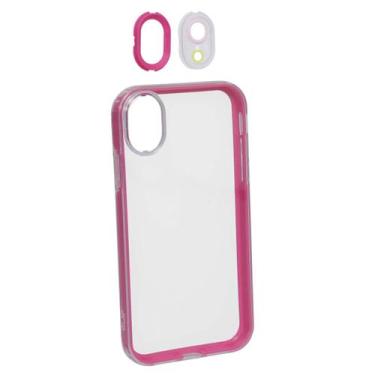 Imagem de Capa Case 3 em 1 Transparente Compatível Iphone XR - Tesla Store, Pink