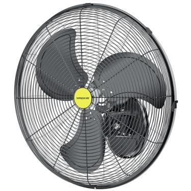 Imagem de VAGKRI Ventilador de montagem na parede, ventilador oscilante de metal de alta velocidade de 50 polegadas, 3 velocidades, ventilador de parede industrial de 5300 CFM para casa, escritório, pátio