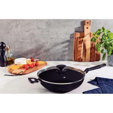 Imagem de Wok Tramontina Loreto 20394 Alumínio Antiaderente 28cm 3,3L, GRAFITE