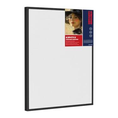 Imagem de Tela emoldurada grande em branco 40,6 x 50,8 cm - Arte de pintura DIY com moldura de madeira resistente, tela vazia moderna para pintar sua própria arte pronta para pendurar decoração de parede