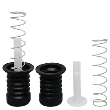 Imagem de 2 conjuntos de válvula de drenagem para máquina de lavar, dreno de borracha com mola para lavadora de banheira dupla, acessórios para máquina de lavar roupa 2 em 1 combo (tipo A)