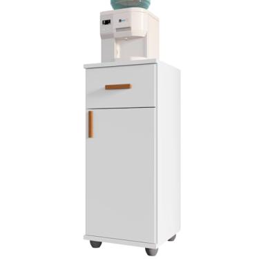 Imagem de Armário Balcão Suporte para Bebedouro Pequim - Branco, Design Moderno, para Escritório e Casa