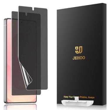 Imagem de JEHOO [Pacote com 2] Protetor de tela de TPU fosco antirreflexo para Samsung Galaxy S25 Plus (não é vidro), compatível com sensor de impressão digital, filme flexível totalmente adesivo, fácil