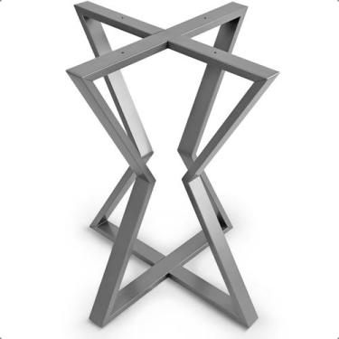 Imagem de Base Pé De Mesa Estilo Industrial Tampos 100x100cm Stelar - Loja da Is