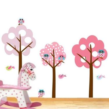 Imagem de Adesivo de Parede Bosque Coruja - Shoppingnet