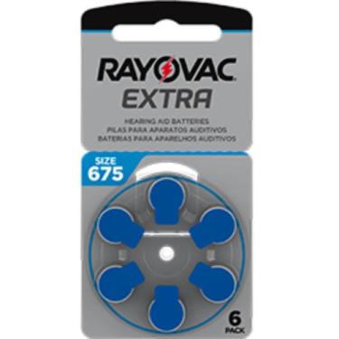 Imagem de 6 Baterias Pilhas P/ Aparelho Auditivo Rayovac Tamanho 675