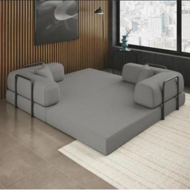 Imagem de Sofá Cama Inteligente Dormus 180 cm Bouclé Nice Modular - CIALAR MÓVEI
