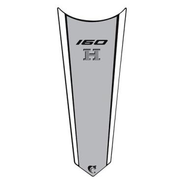 Imagem de Adesivo Faixa Gravata Tanque Moto Cg 125/150/160 Titan Fan Start Cinza