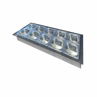 Imagem de Condimentadora Refrigerada Central Embutir 10 Cubas ZPCNR10E - Zepper