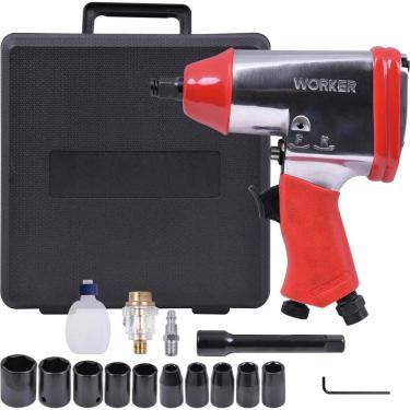 Imagem de Chave Impacto Pneumática 1/2'' 310Nm Com 17Pcs Worker
