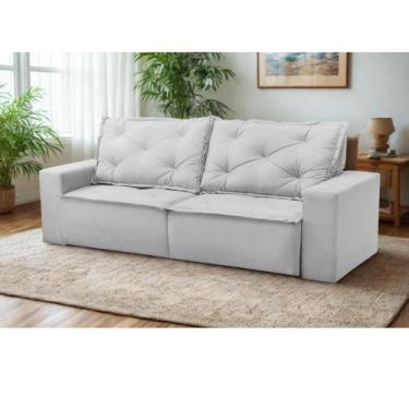 Imagem de Sofá Retrátil e Reclinável 2 lugares com Molas 1,50m Atenas Suede Mirr