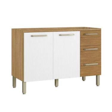 Imagem de Balcão de Pia 120 cm para Cozinha Sem Tampo Ametista Kits Paraná, Frei