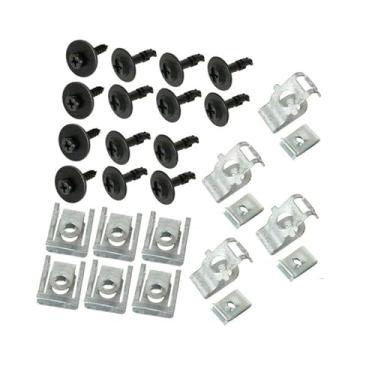Imagem de Mqetly Kit de parafusos de fixação de 28 peças para bandeja inferior do motor, acessório portátil premium de substituição