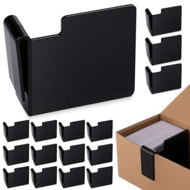 Imagem de Chunful 20 divisórias de caixa de cartão, separador de armazenamento e classificação de cartões colecionáveis preto ABS para escritório, esportes, reuniões, caixas de armazenamento, suprimentos
