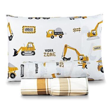 Imagem de Jogo De Cama Tutti Kids 200 Fios Solteiro 03 Peças 100% Poliéster - Manny