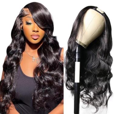 Imagem de Peruca de cabelo humano em U Part Glowig Body Wave 100% virgem brasile