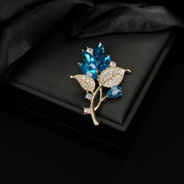 Imagem de Broche de strass dourado delicado para mochilas femininas