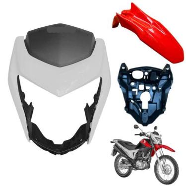 Imagem de Kit Carenagem Frontal Nxr Bros 160 modelo 2016 Até 2021 Máscara do Far