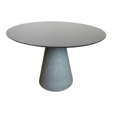 Imagem de Mesa De Jantar Cone Concreto 160 Cm Tampo Laqueada Cor Preto