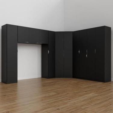 Imagem de Guarda Roupa Modulado Casal de Canto 11 Portas 5 Peças Hera Cabecasa M