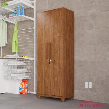 Imagem de Ármario Multiuso Master 175cm Mdf C/ Chave E Rodizios Cor:cinamomo Cinamomo