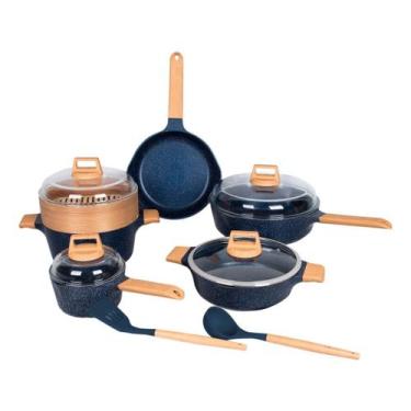 Imagem de Conjunto De 5 Panelas Granito 100% CERAMICA + 2 UTENCILIOS - AMG25 - s