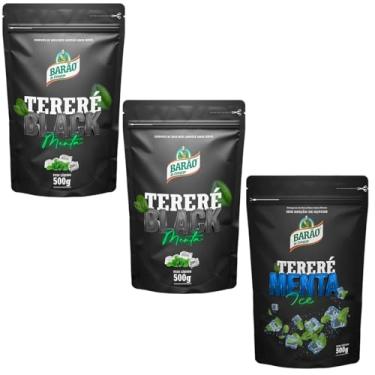 Imagem de Kit 3 Erva Mate para Tereré Black Menta e Menta Ice Barão de Cotegipe