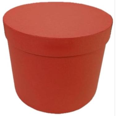 Imagem de Caixa de Presente Redonda Cartonada 17,5x14cm e 24x15cm ideal para presentes, doces, lembrancinhas celebrações elegantes e apresentação diferenciada(TERRACOTA,24X15)