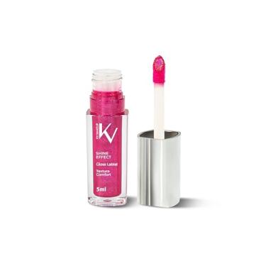 Imagem de KV Makeup Gloss Labial com Efeito Brilhante, Pink Velvet, 5ml, Textura Confortável